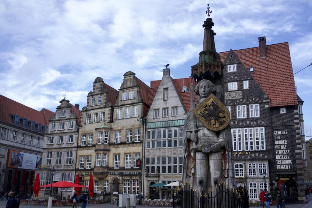 Marktplatz in Bremen mit Blick auf den Roland