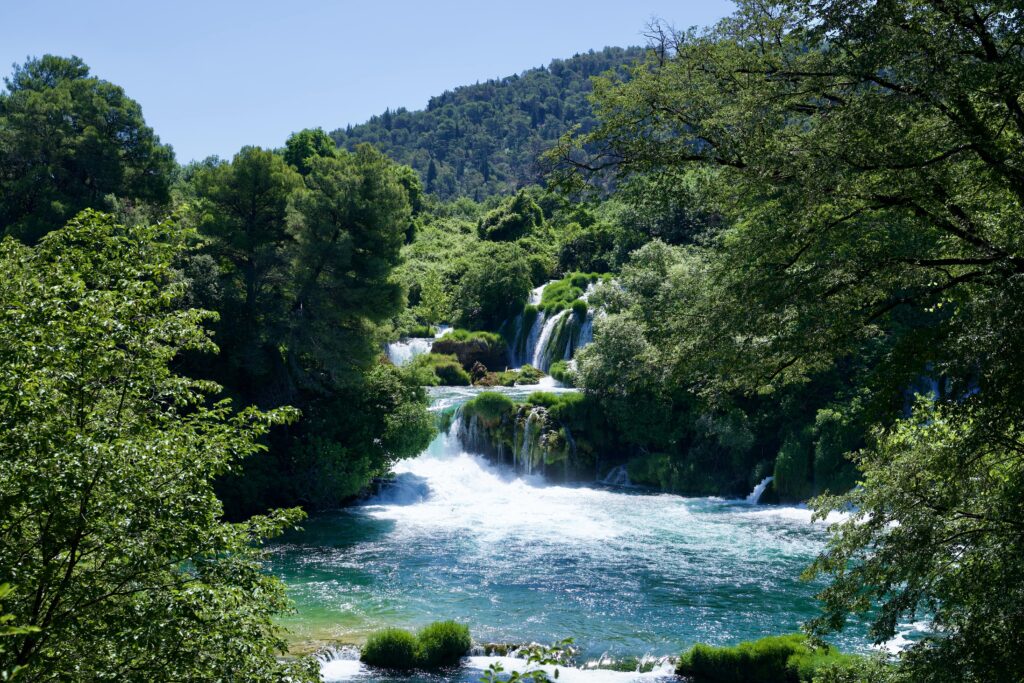 Wasserfälle im Krka Nationalpark in Kroatien