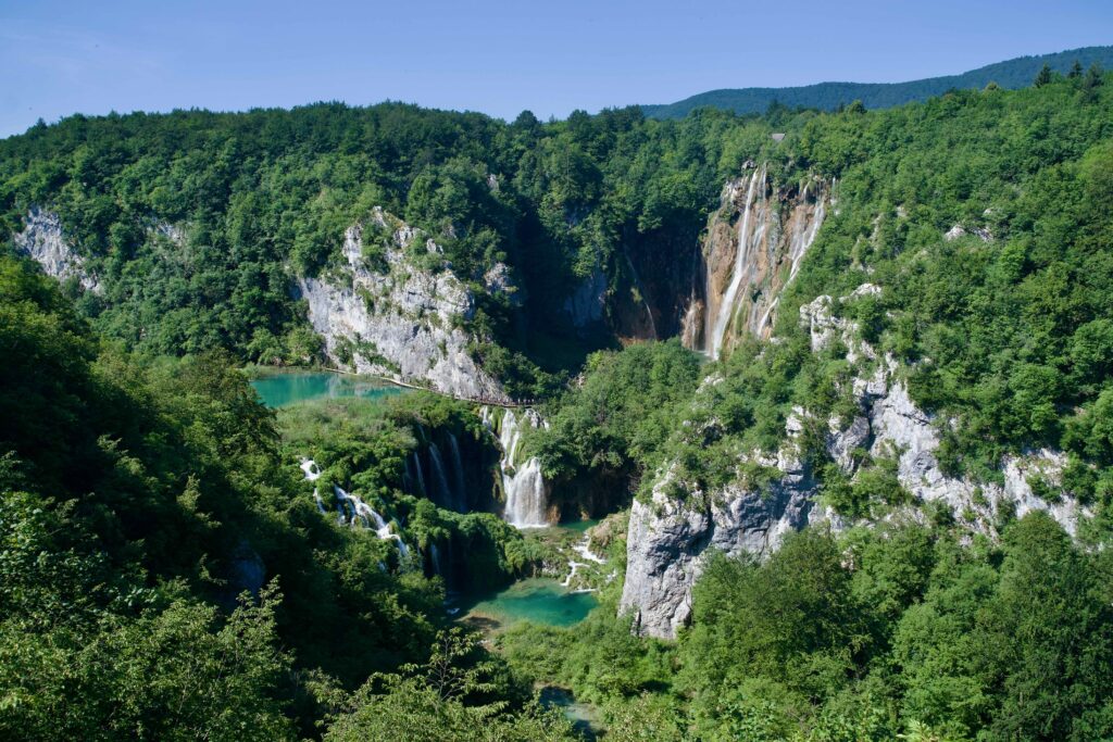 Wasserfälle an den Plitvicer Seen in Kroatien
